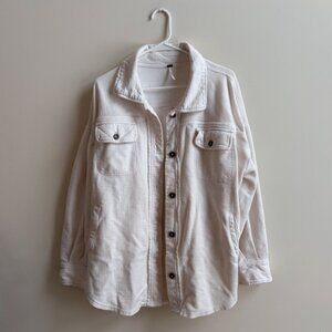 Free People Ruby Jacket Oversized- Cream (Size S)